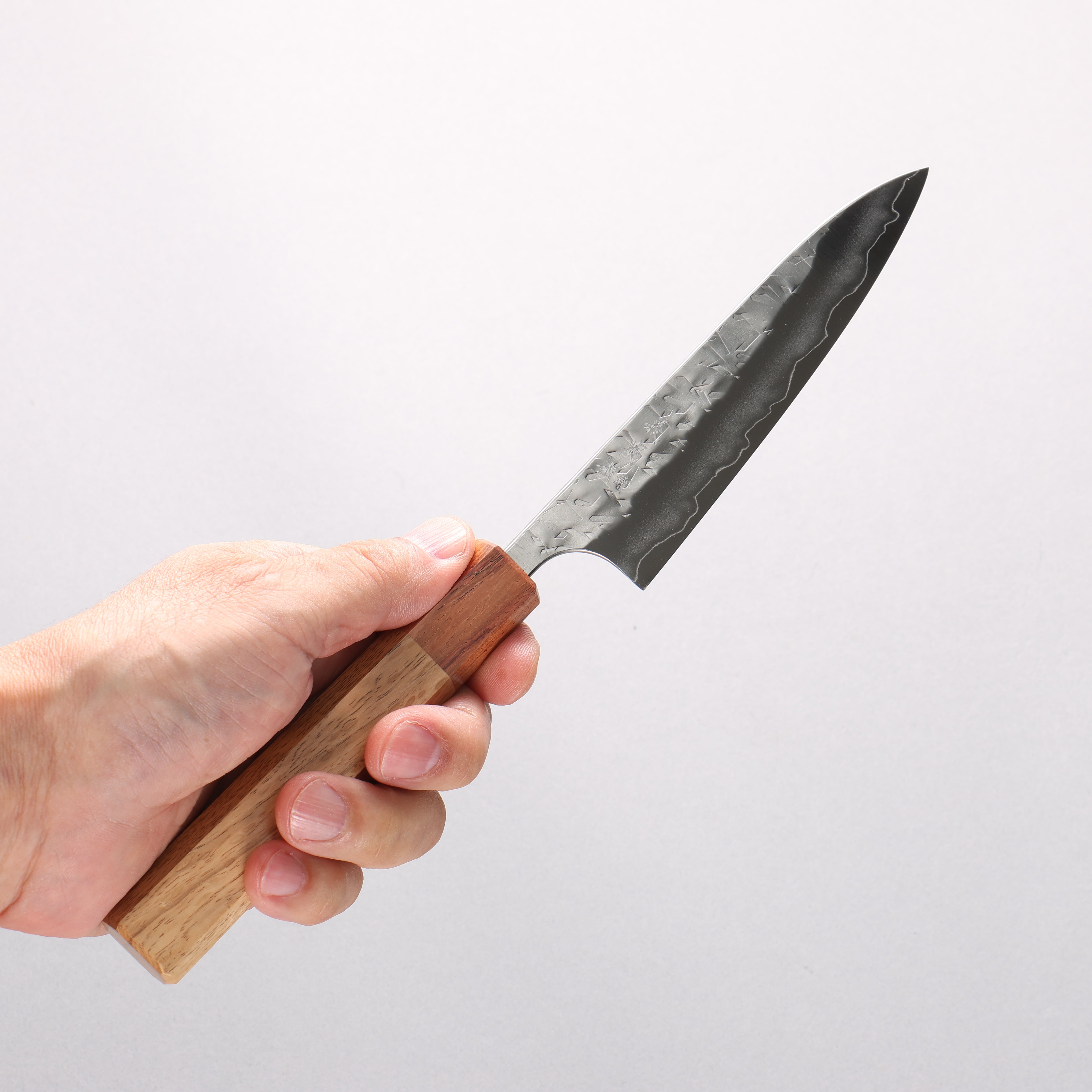 Yoshimi Kato Hyo SG2 Hammered Petty-Utility 120mm Oak (Ferrule: Rosewood) Handle - Seisuke Knife
