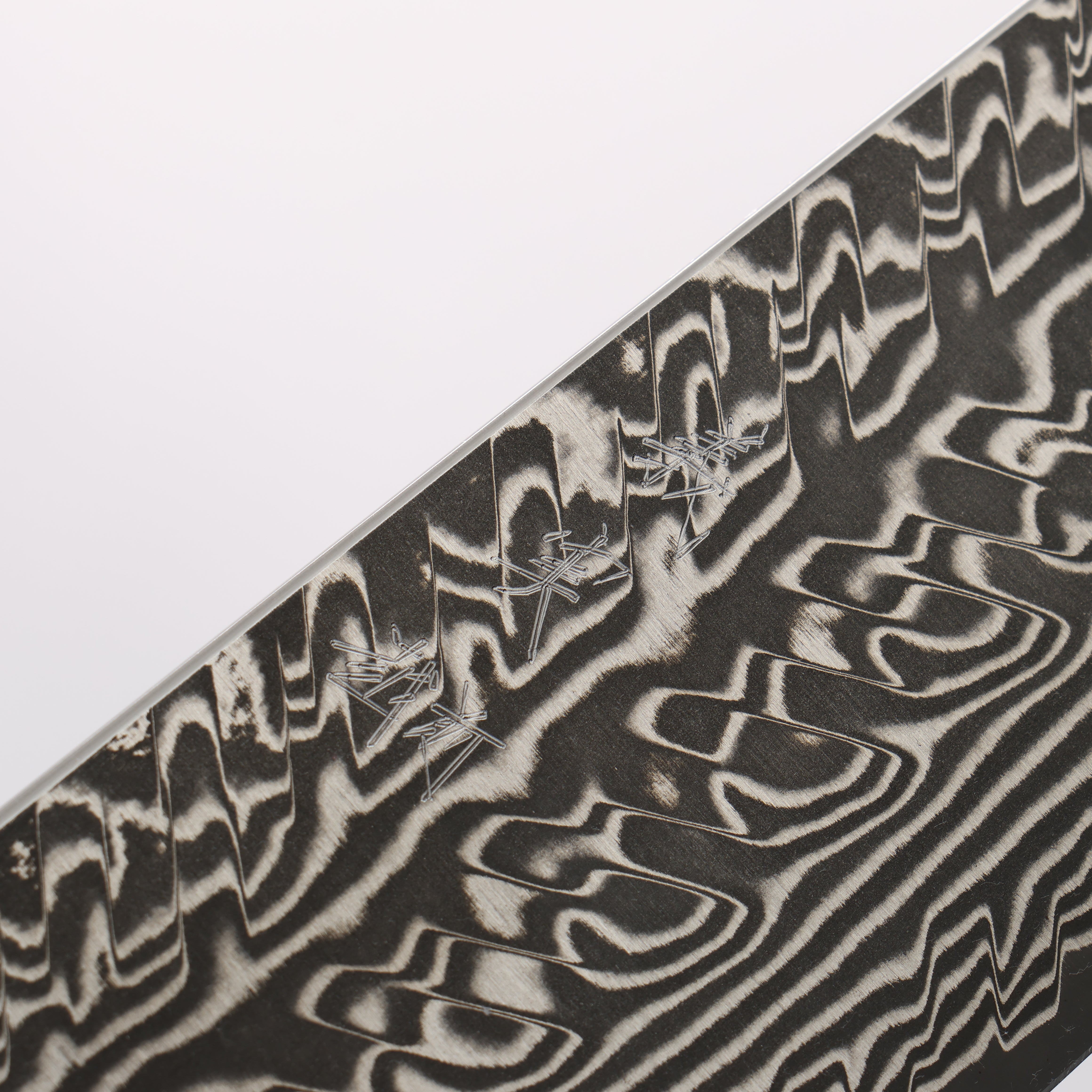 Yoshimi Kato SG2 Black Damascus Bunka 170mm Stabilized Birch with Black Resin Handle - Seisuke Knife