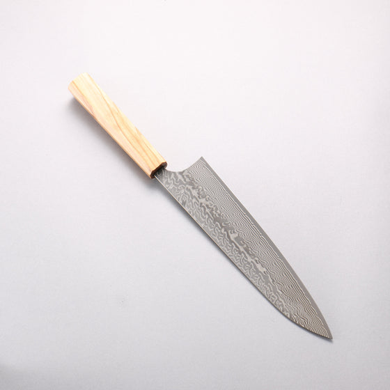 Yoshimi Kato SG2 Black Damascus Gyuto 210mm Olive tree Handle - Seisuke Knife