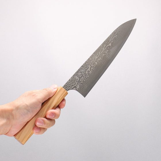 Yoshimi Kato SG2 Black Damascus Gyuto 210mm Olive tree Handle - Seisuke Knife