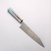 Yoshimi Kato SG2 Black Damascus Kiritsuke Gyuto 210mm Black Stabilized Wood and Blue Resin Handle - Seisuke Knife - Slide 1