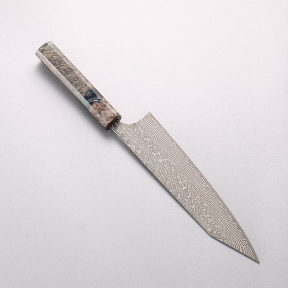 Yoshimi Kato SG2 Black Damascus Kiritsuke Gyuto 210mm Stabilized Birch with Black Resin Handle - Seisuke Knife