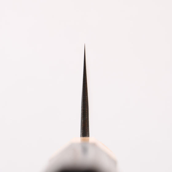 Seisuke Blue Steel No.2 Black Finished Santoku 170mm Burnt Chestnut (ferrule: Cherry Wood) Handle - Seisuke Knife