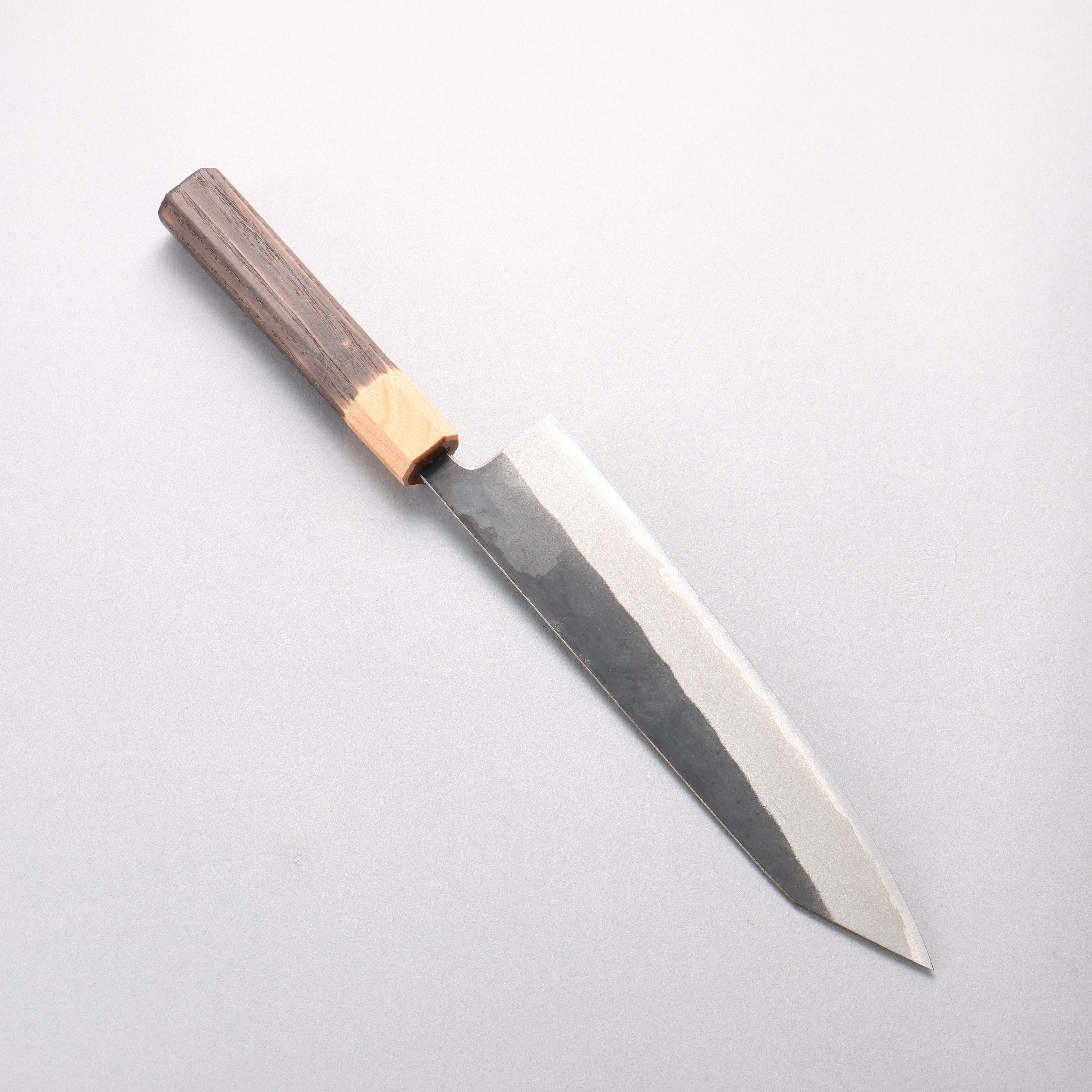 QuarterSurfBoardsDesgn 5.9NOSUKEシェイプ Seisuke Blue Steel No.2 Black Finished Kiritsuke Gyuto 210mm Burnt Che