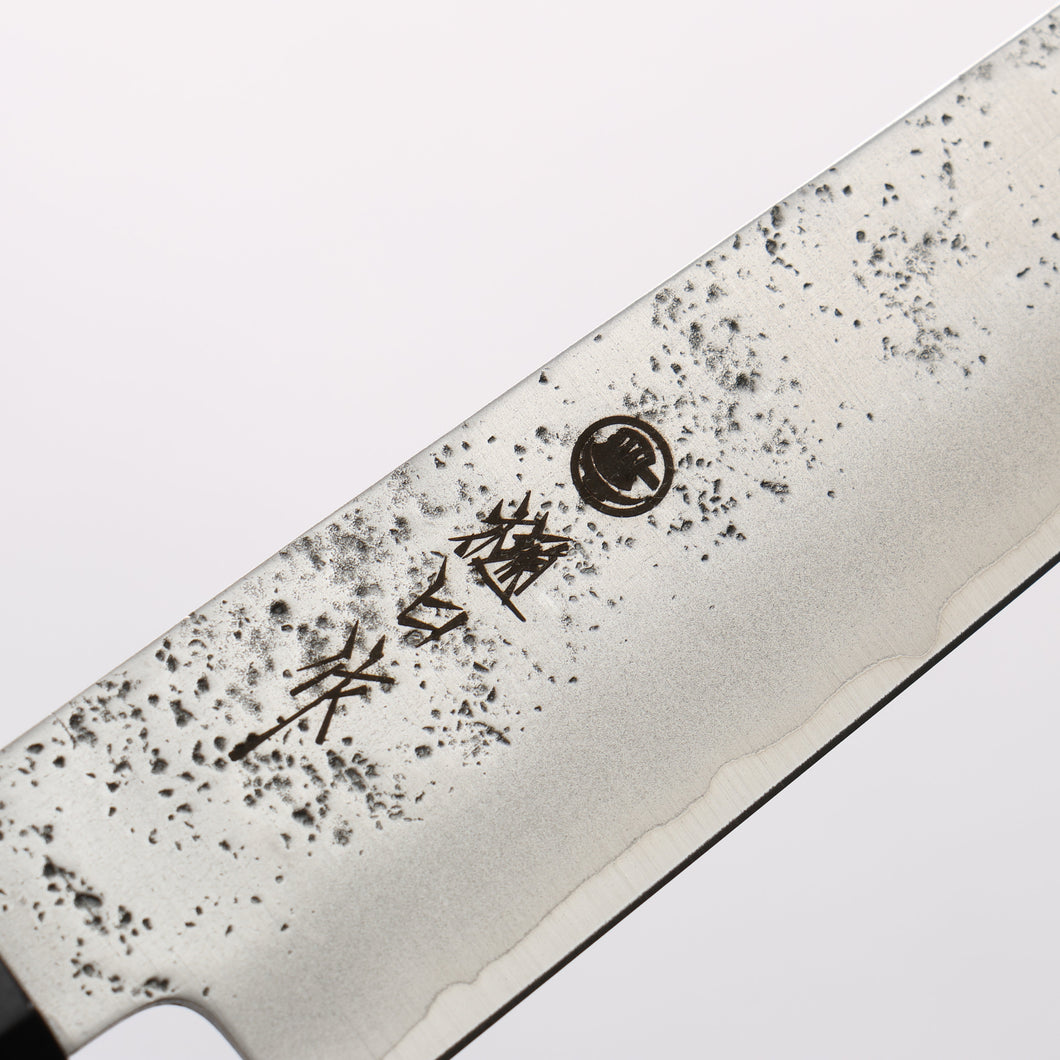  Higuchi Silver Steel No.3 Nashiji Petty-Utility 150mm Black Pakka wood Handle - Seisuke Knife