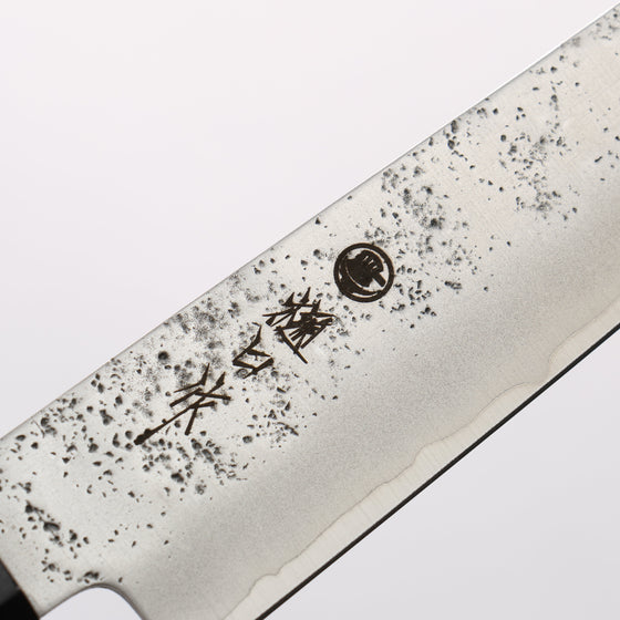Higuchi Silver Steel No.3 Nashiji Petty-Utility 150mm Black Pakka wood Handle - Seisuke Knife