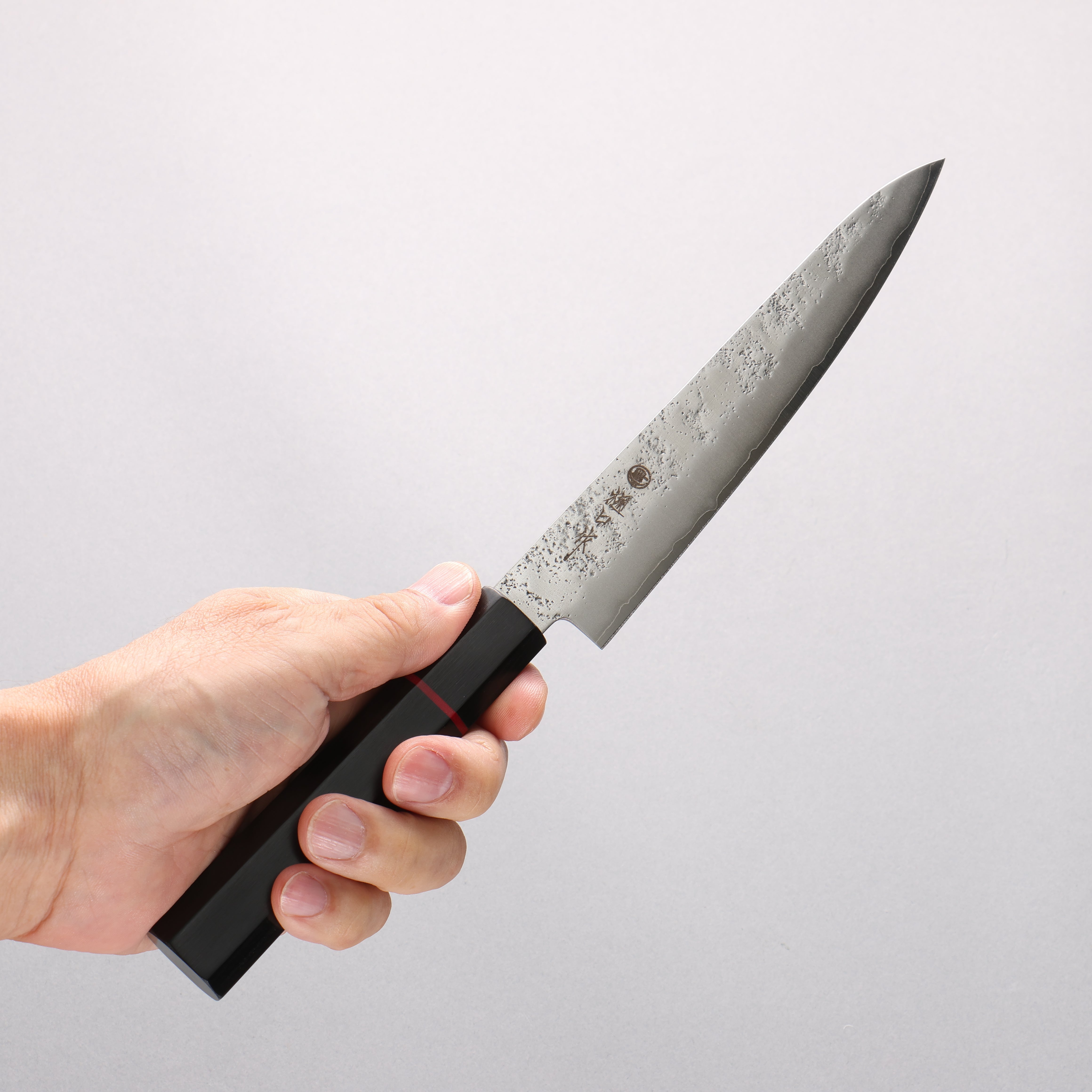 Higuchi Silver Steel No.3 Nashiji Petty-Utility 150mm Black Pakkawood Handle - Seisuke Knife