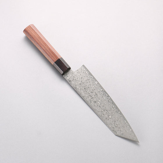 Seisuke VG10 Damascus Migaki Finished Kiritsuke Santoku 180mm Rosewood (Ferrule: Black Pakka Wood) Handle - Seisuke Knife