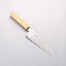  Seisuke ZA-18 Damascus Migaki Finished Santoku 180mm White Oak Handle - Seisuke Knife