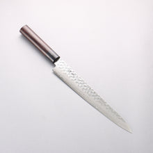  Seisuke Sumi VG10 Hammered Damascus Sujihiki 240mm Rosewood (Ferrule: Black Pakka Wood) Handle - Seisuke Knife