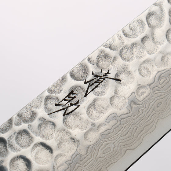 Seisuke Sumi VG10 Hammered Damascus Sujihiki 240mm Rosewood (Ferrule: Black Pakka Wood) Handle - Seisuke Knife
