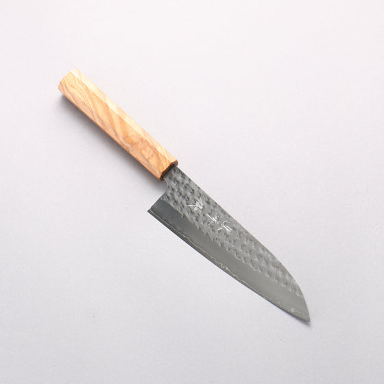 Yu Kurosaki Senko Ryu SG2 Hammered Small Santoku 150mm Olive tree Handle - Seisuke Knife