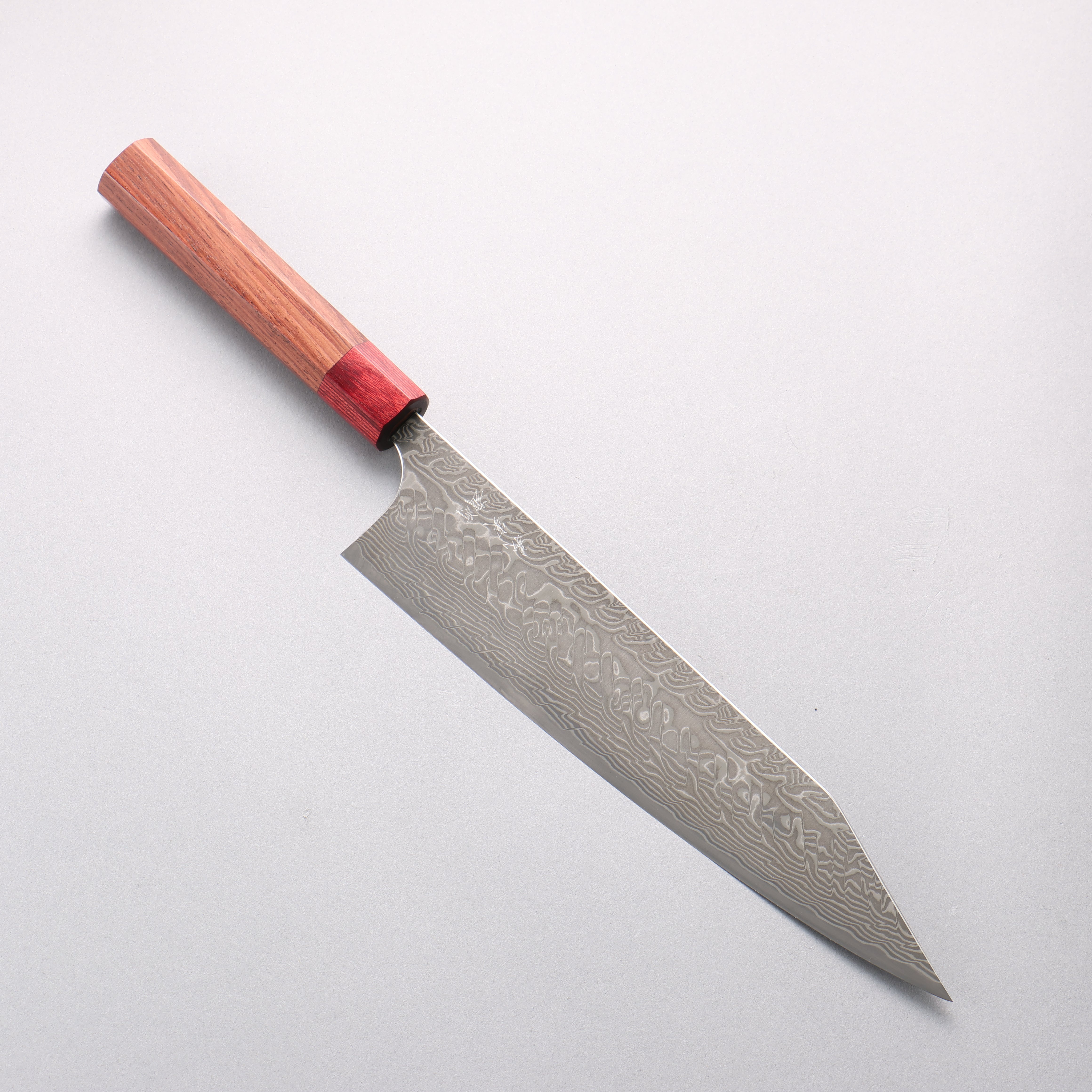 Yoshimi Kato SG2 Black Damascus Kiritsuke Gyuto 240mm Honduras (ferrule: Red Pakka wood) Handle - Seisuke Knife