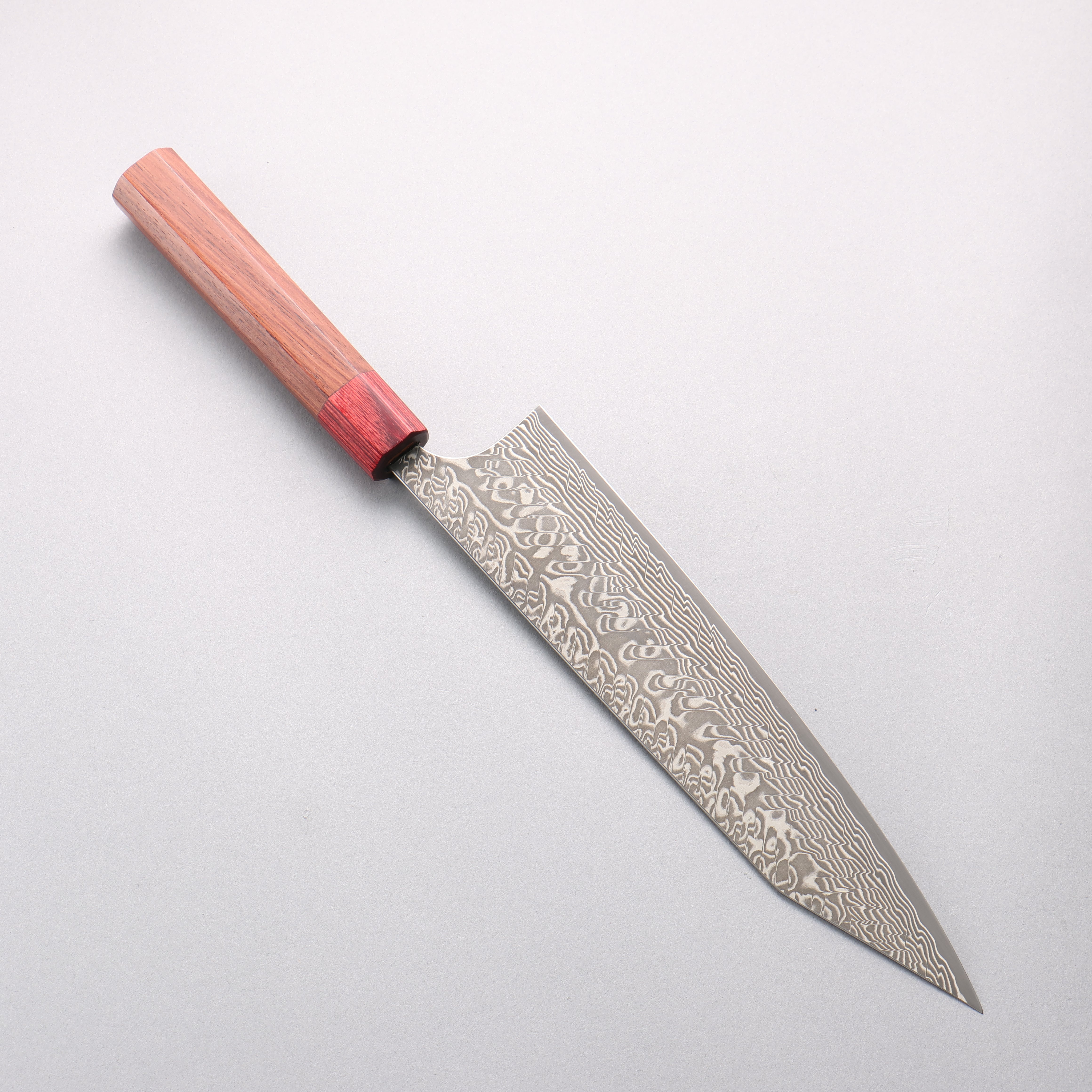 Yoshimi Kato SG2 Black Damascus Kiritsuke Gyuto 240mm Honduras (ferrule: Red Pakka wood) Handle - Seisuke Knife
