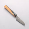 Yoshimi Kato VG10 Black Damascus Petty-Utility 80mm Olive Tree and Black/White Marble Resin Handle - Seisuke Knife - Slide 1