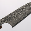 Yoshimi Kato VG10 Black Damascus Petty-Utility 80mm Olive Tree and Black/White Marble Resin Handle - Seisuke Knife - Slide 3