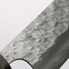 Yoshimi Kato Hyo SG2 Hammered Santoku 170mm Stabilized Birch with Black Resin Handle - Seisuke Knife - Slide 3