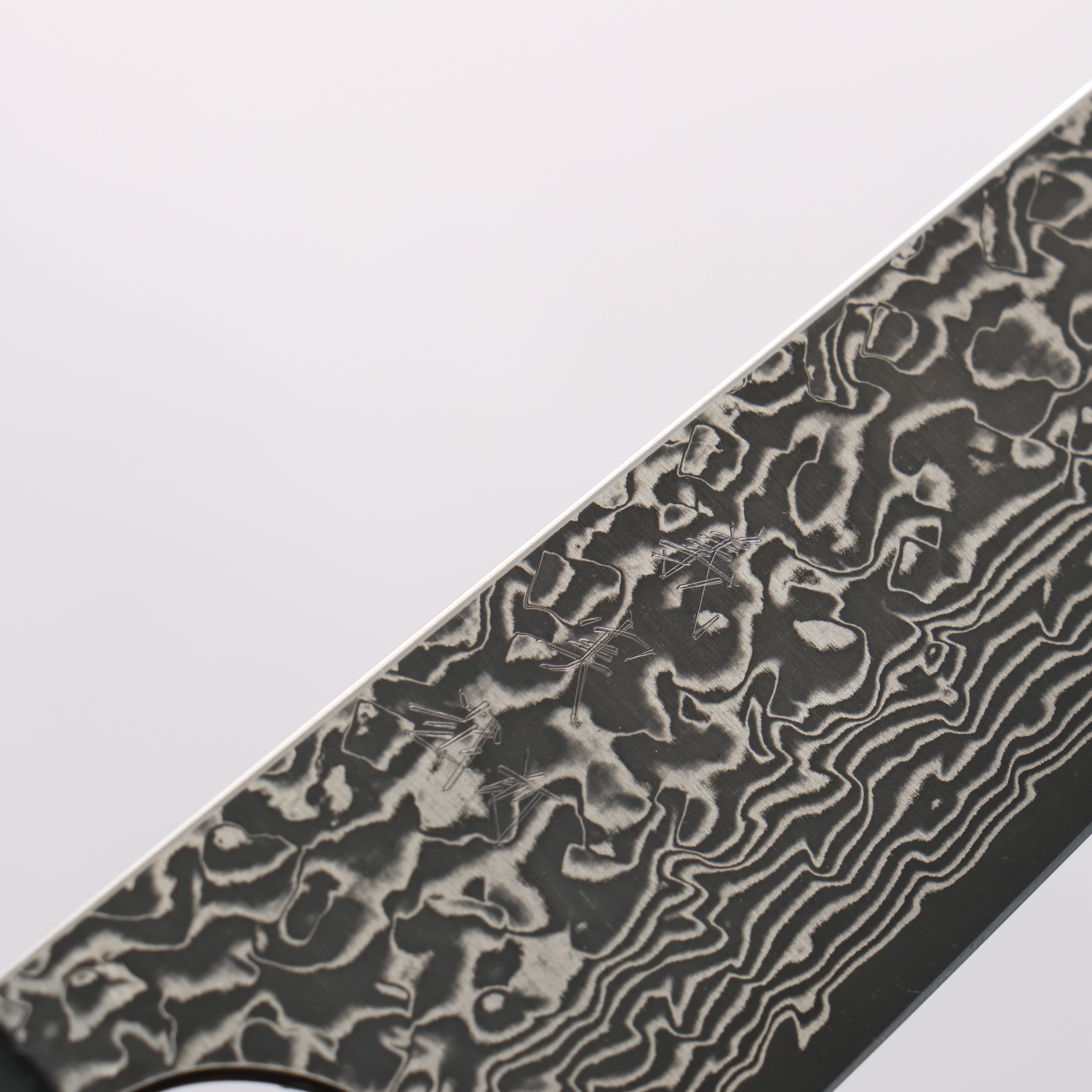 Yoshimi Kato VG10 Black Damascus Small Bunka 130mm Enju Lacquered(Black) Handle - Seisuke Knife