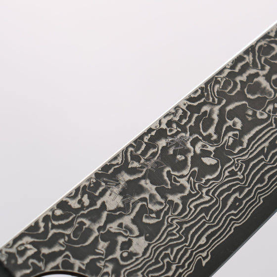 Yoshimi Kato VG10 Black Damascus Small Bunka 130mm Enju Lacquered(Black) Handle - Seisuke Knife