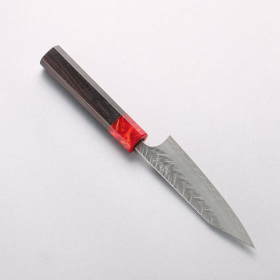 Yoshimi Kato SPG STRIX Hammered (V) Kiritsuke Petty-Utility 120mm Ebony (ferrule: Red Resin) Handle - Seisuke Knife
