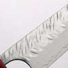 Yoshimi Kato SPG STRIX Hammered (V) Small Bunka 130mm Ebony (ferrule: Red Resin) Handle - Seisuke Knife - Slide 3