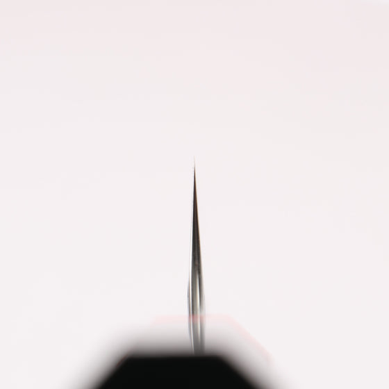 Yoshimi Kato SPG STRIX Hammered (V) Small Bunka 130mm Ebony (ferrule: Red Resin) Handle - Seisuke Knife