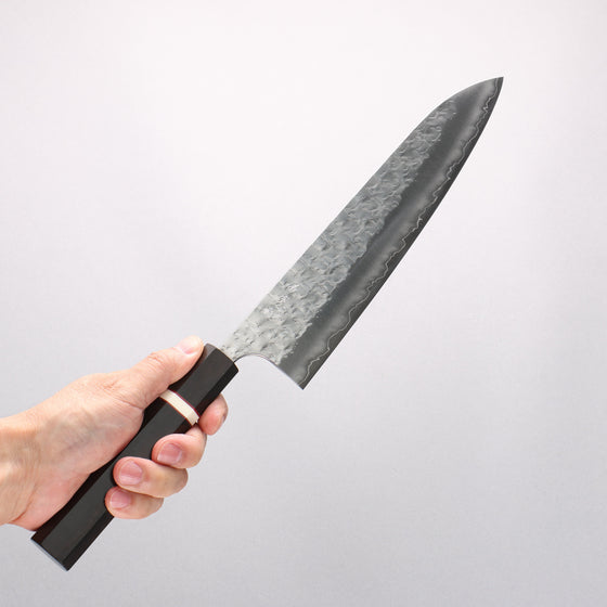 Yoshimi Kato Hyo SG2 Hammered Gyuto 240mm Ebony Wood(With White Ring) Handle - Seisuke Knife