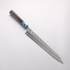 Yoshimi Kato Hyo SG2 Hammered Kiritsuke Sujihiki 270mm Ebony (ferrule: Blue Marble Resin) Handle - Seisuke Knife - Slide 1