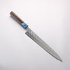 Yoshimi Kato Hyo SG2 Hammered Sujihiki 270mm Ebony (ferrule: Blue Marble Resin) Handle - Seisuke Knife - Slide 1
