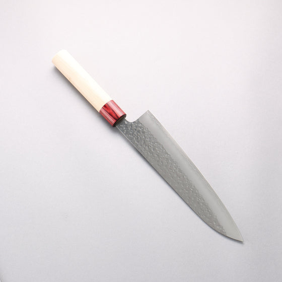 Makoto Kurosaki VG10 Hammered Gyuto 210mm Magnolia (Ferrule: Red Pakka Wood) Handle - Seisuke Knife