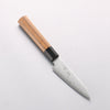 Seisuke VG10 Damascus Kiritsuke Petty-Utility 105mm Teak (ferrule: Black Plastic) Handle - Seisuke Knife - Slide 1