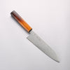 Seisuke SG2 Damascus Migaki Finished Santoku 180mm Burnt Wood Lacquered Handle - Seisuke Knife - Slide 1