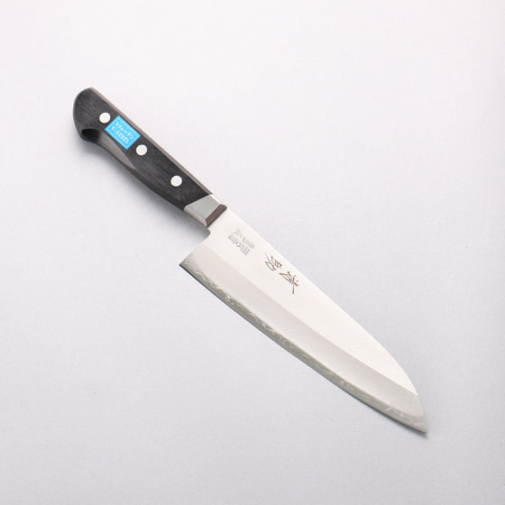 Seisuke Swedish Steel (Sandvik) Santoku 180mm Black Pakka wood Handle - Seisuke Knife