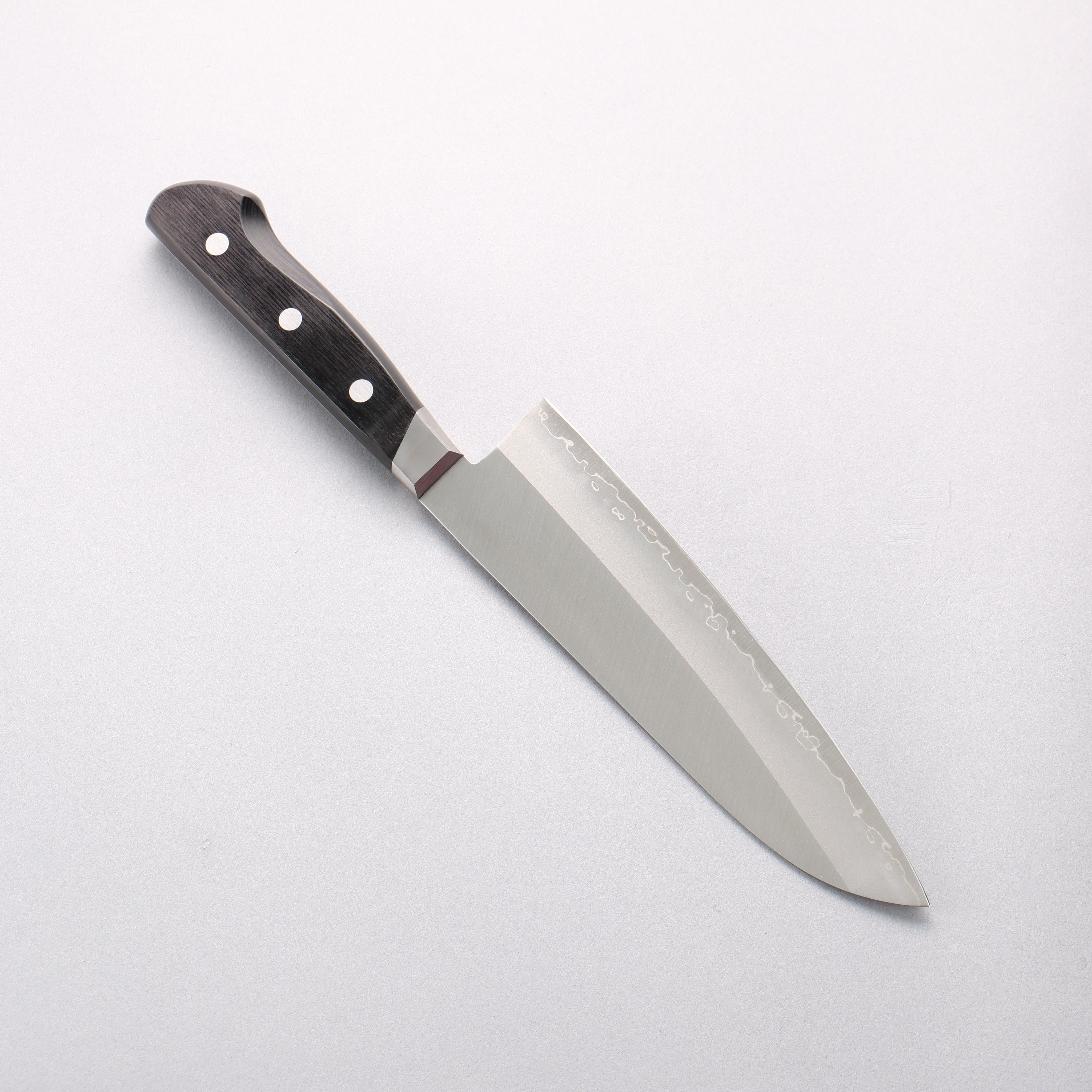 Seisuke Swedish Steel (Sandvik) Santoku 180mm Black Pakka wood Handle - Seisuke Knife