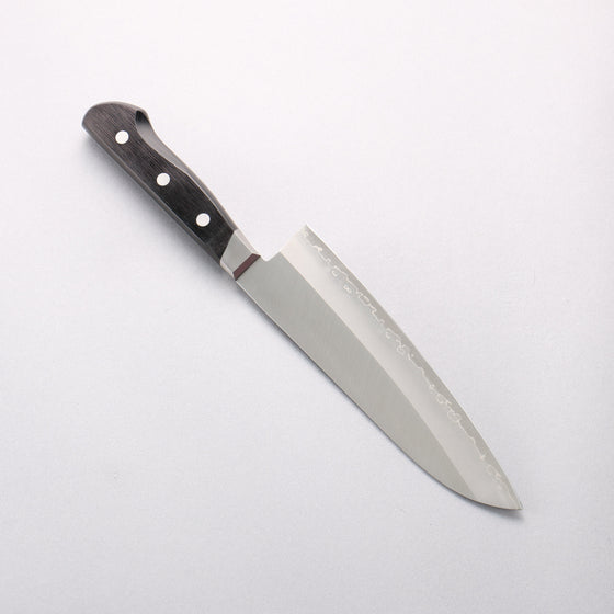 Seisuke Swedish Steel (Sandvik) Santoku 180mm Black Pakka wood Handle - Seisuke Knife