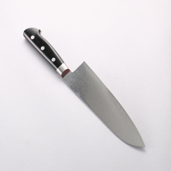 Seisuke VG10 33 Layer Damascus Santoku 180mm Black Micarta Handle - Seisuke Knife
