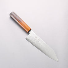  Seisuke VG10 Damascus Kiritsuke Santoku 180mm Burnt Wood Lacquered Handle - Seisuke Knife