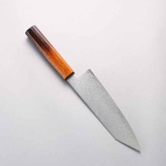 Seisuke VG10 Damascus Kiritsuke Santoku 180mm Burnt Wood Lacquered Handle - Seisuke Knife