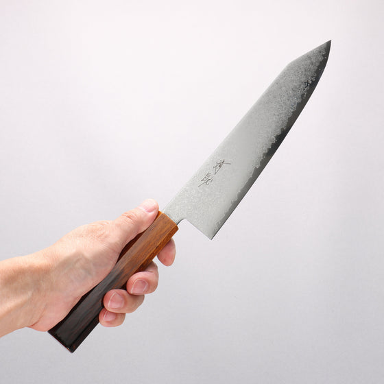 Seisuke VG10 Damascus Kiritsuke Gyuto 210mm Burnt Wood Lacquered Handle - Seisuke Knife