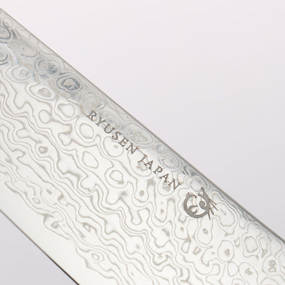 Ryusen Bonten Unryu VG10 63 Layer Damascus Gyuto 150mm Black Pakka wood Handle - Seisuke Knife