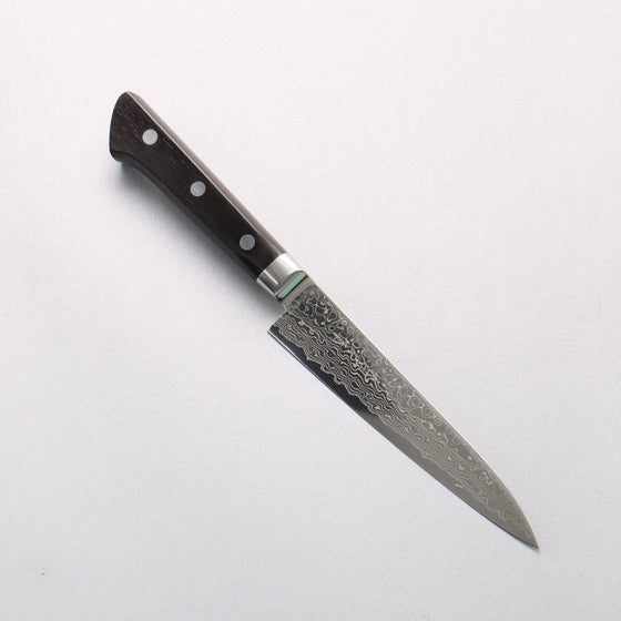 Ryusen Bonten Unryu VG10 63 Layer Damascus Petty-Utility 135mm Black Pakka wood Handle - Seisuke Knife