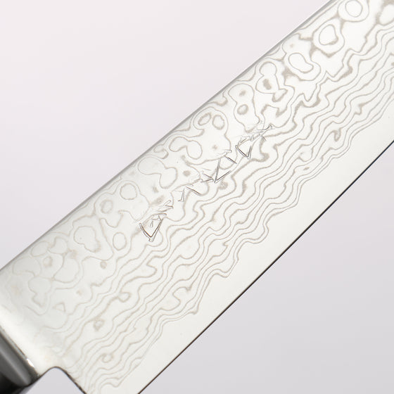 Ryusen Bonten Unryu VG10 63 Layer Damascus Petty-Utility 135mm Black Pakka wood Handle - Seisuke Knife