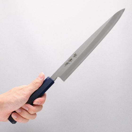 Sakai Takayuki Nanairo INOX Molybdenum Yanagiba 240mm ABS resin(Turquoise pearl) Handle - Seisuke Knife