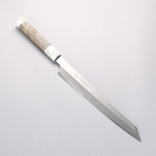  Sakai Takayuki Chef Series Hien Silver Steel No.3 Kiritsuke Yanagiba 270mm Stabilized wood (White Ferrule and End Cap) Handle with Sheath - Seisuke Knife