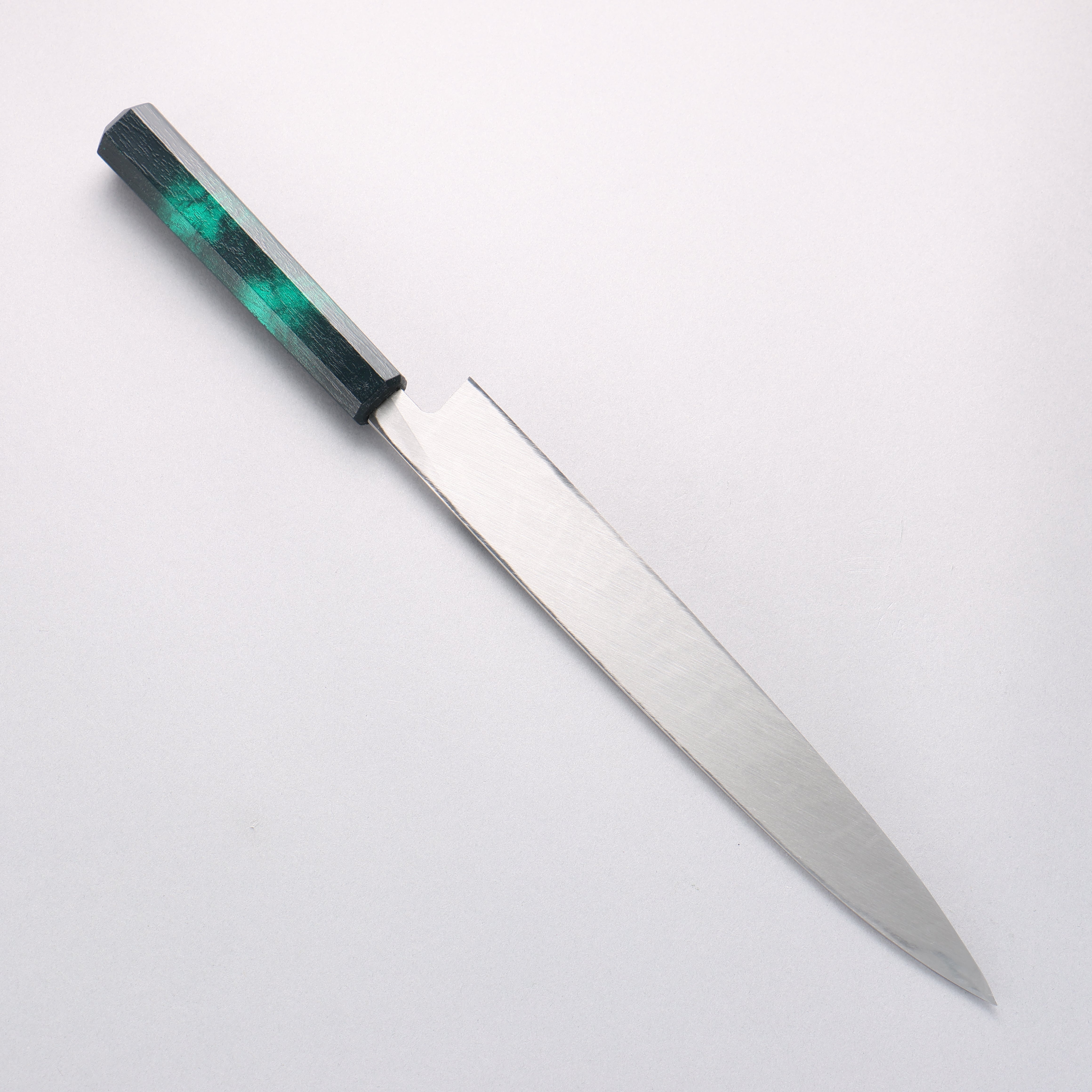 Sakai Takayuki Nanairo INOX Molybdenum Yanagiba 270mm with Green Tortoiseshell ABS Resin Handle - Seisuke Knife