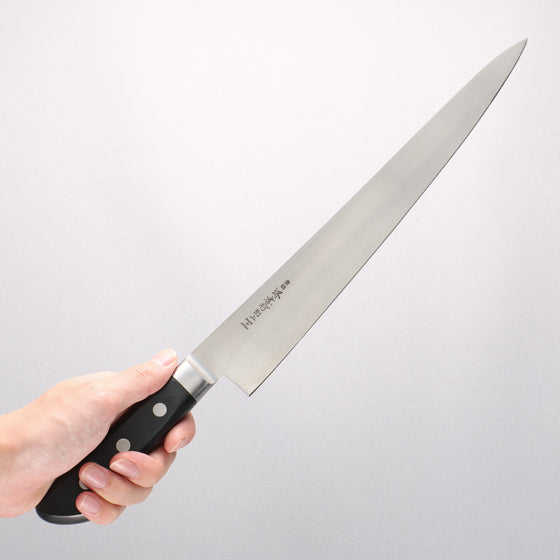 Sakai Takayuki [Left Handed] Japanese Steel Sujihiki 300mm Black Pakka wood Handle - Seisuke Knife