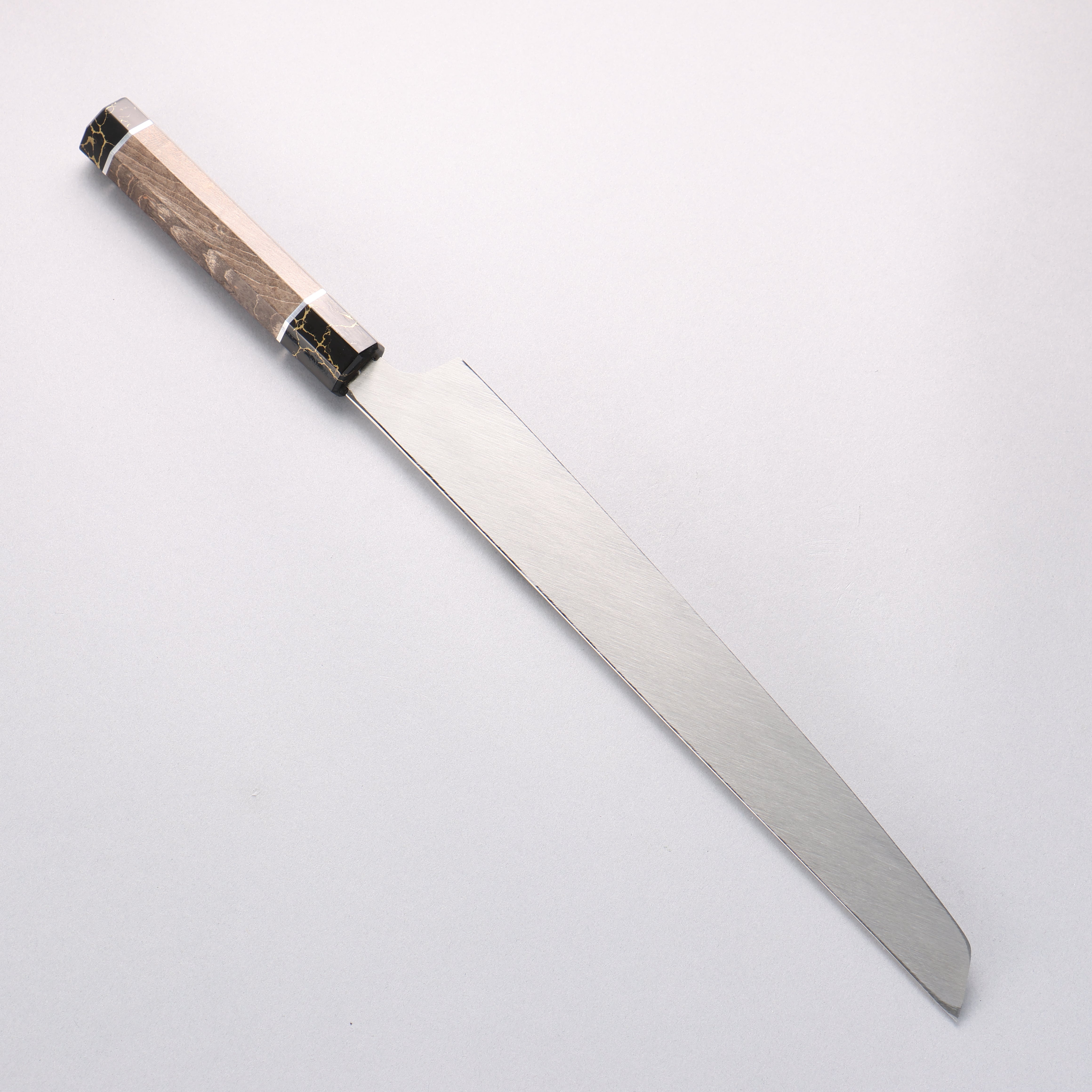 Sakai Takayuki Ginryu Honyaki Swedish Steel Mirrored Finish Sakimaru Yanagiba 300mm Stabilized wood Handle with Sheath - Seisuke Knife