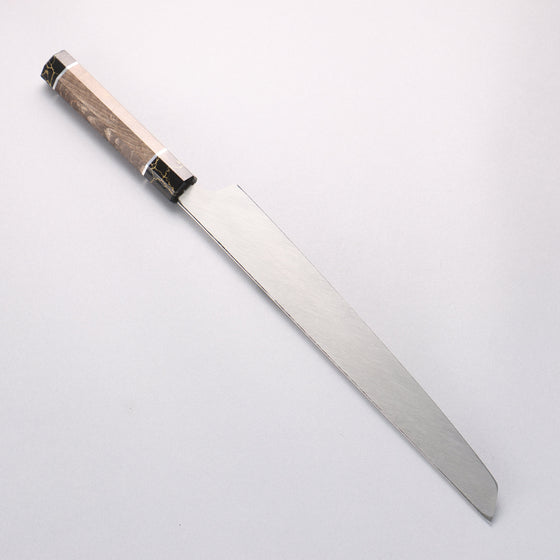 Sakai Takayuki Ginryu Honyaki Swedish Steel Mirrored Finish Sakimaru Yanagiba 300mm Stabilized wood Handle with Sheath - Seisuke Knife