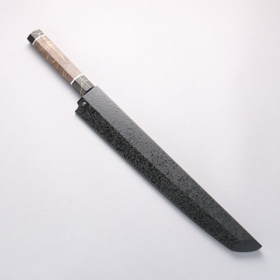 Sakai Takayuki Ginryu Honyaki Swedish Steel Mirrored Finish Sakimaru Yanagiba 300mm Stabilized wood Handle with Sheath - Seisuke Knife