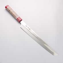  Sakai Takayuki Ginryu Honyaki Swedish Steel Mirrored Finish Sakimaru Yanagiba 300mm Stabilized wood Handle with Sheath - Seisuke Knife